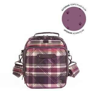 Lug Skeeter Bridge Convertible Crossbody Tempo Plaid Plum